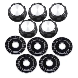 10PCS(5+5) Potentiometer Knob Kit MF-A03 Dial Knob + MF-A03 Bakelite Knob With Scale Plate Sheet Scale Digital Potentiometer Set