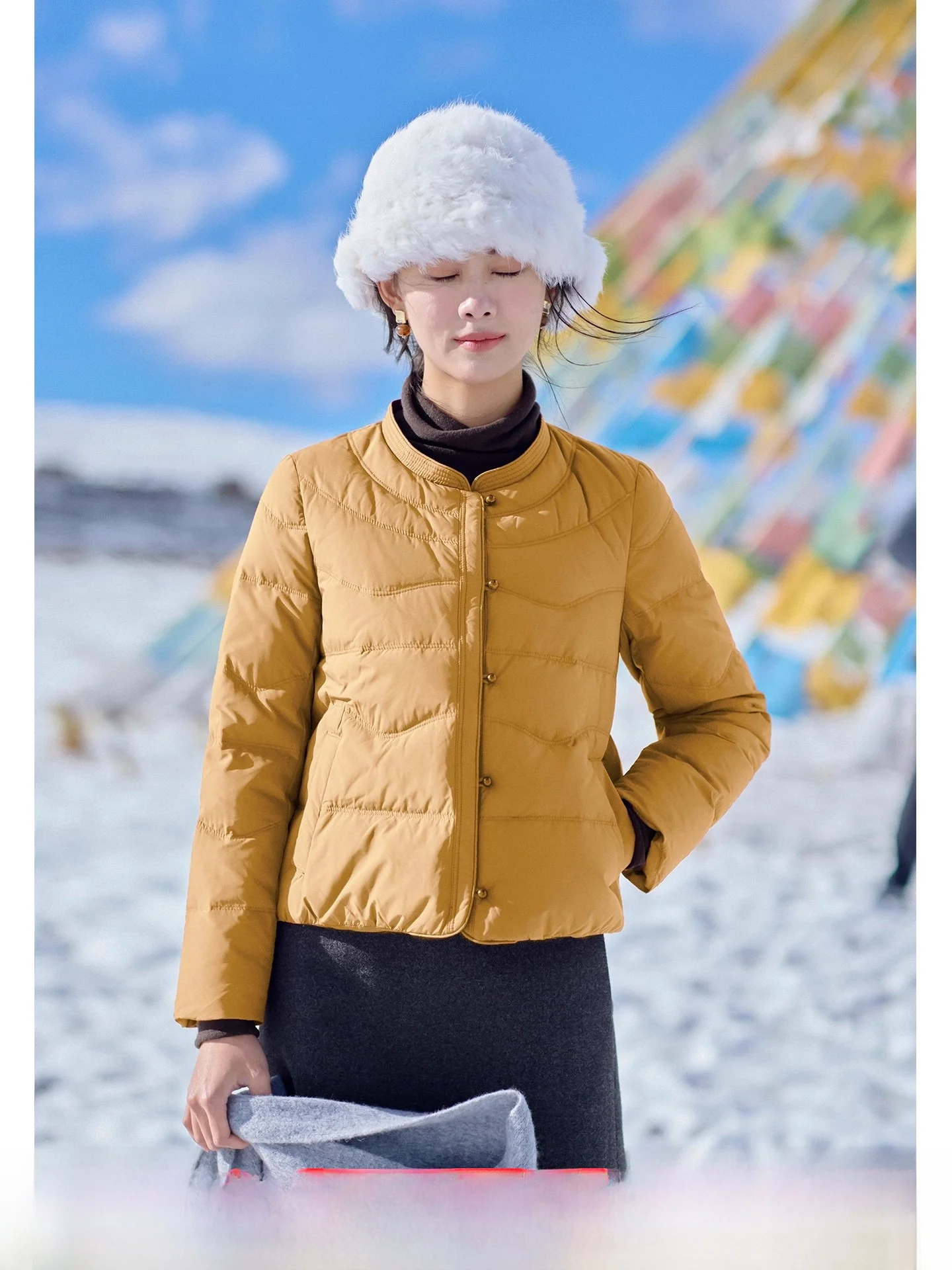 

Желтый Du down Jaet, женская зимняя верхняя одежда, стеганое теплое пальто, топ с подкладкой Sli Commute Faion