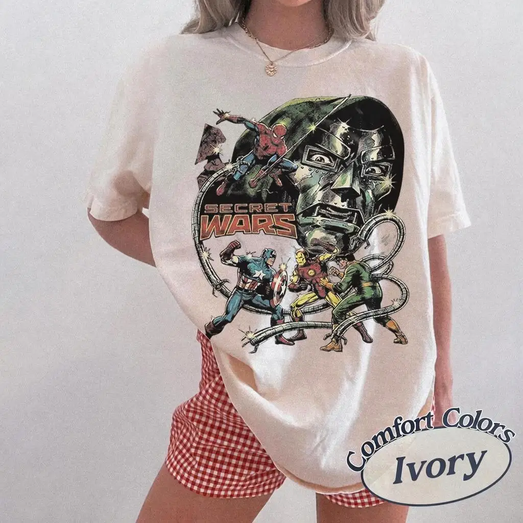 2026 Avengers: Doomsday Movie Summer Men's and Women's Pure Cotton T-shirt Comfortable, Breathable, High Quality Ins Y2k