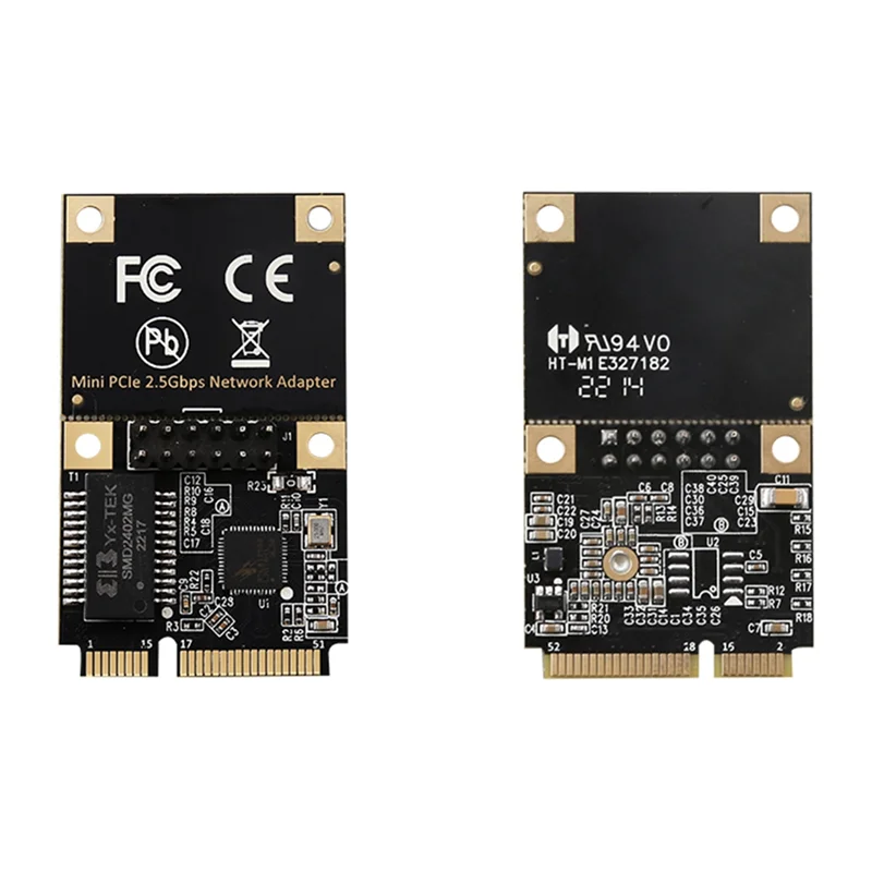 Desktop Computer Ethernet Network Adapter Kit 2.5G Gigabit Mini Pcie Network Card RJ45 Server Game RJ-45 LAN Adapter Set