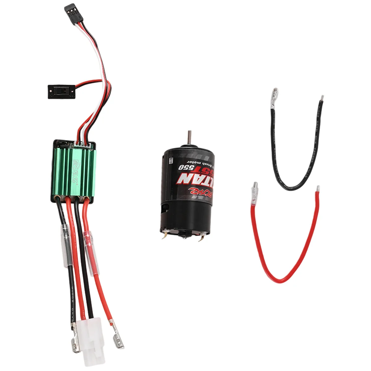 

RCXAZ 320A Brushed ESC + 550 Brushed Motor 12T 21T 29T 35T 55T for 1/10 RC Crawler Axial SCX10 AXI03007 90046 Traxxas TRX4 D90,5