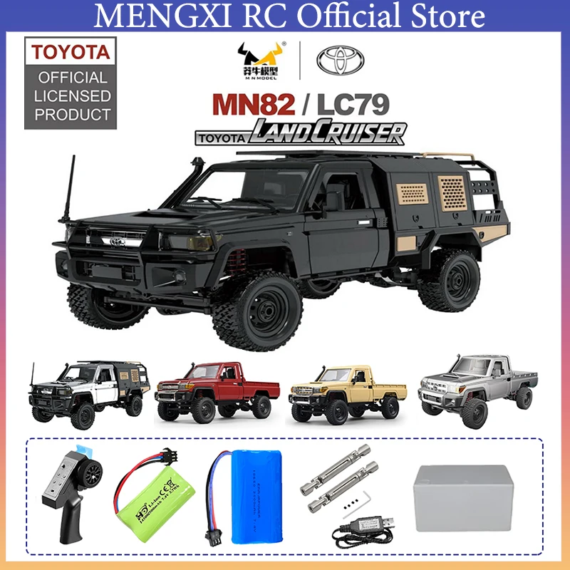 MN MN82 1:12 Retro Rc Auto Met LED Verlichting Volledige schaal Simulatie LC79 Professionele 4WD Afstandsbediening Pickup RC Truck Model Speelgoed