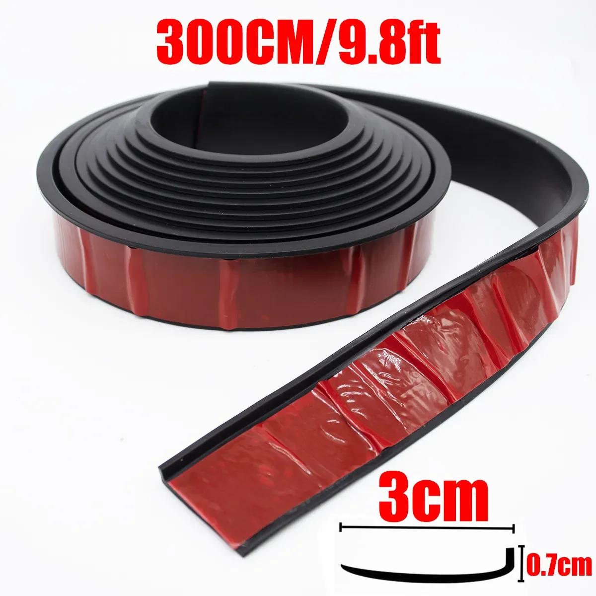 9.8FT Car Wheel Arch Trim Fender Flares Arches Wing Expander Eyebrow Anti-Collision Strip for Pickup SUV Fender Flare Edge Trim