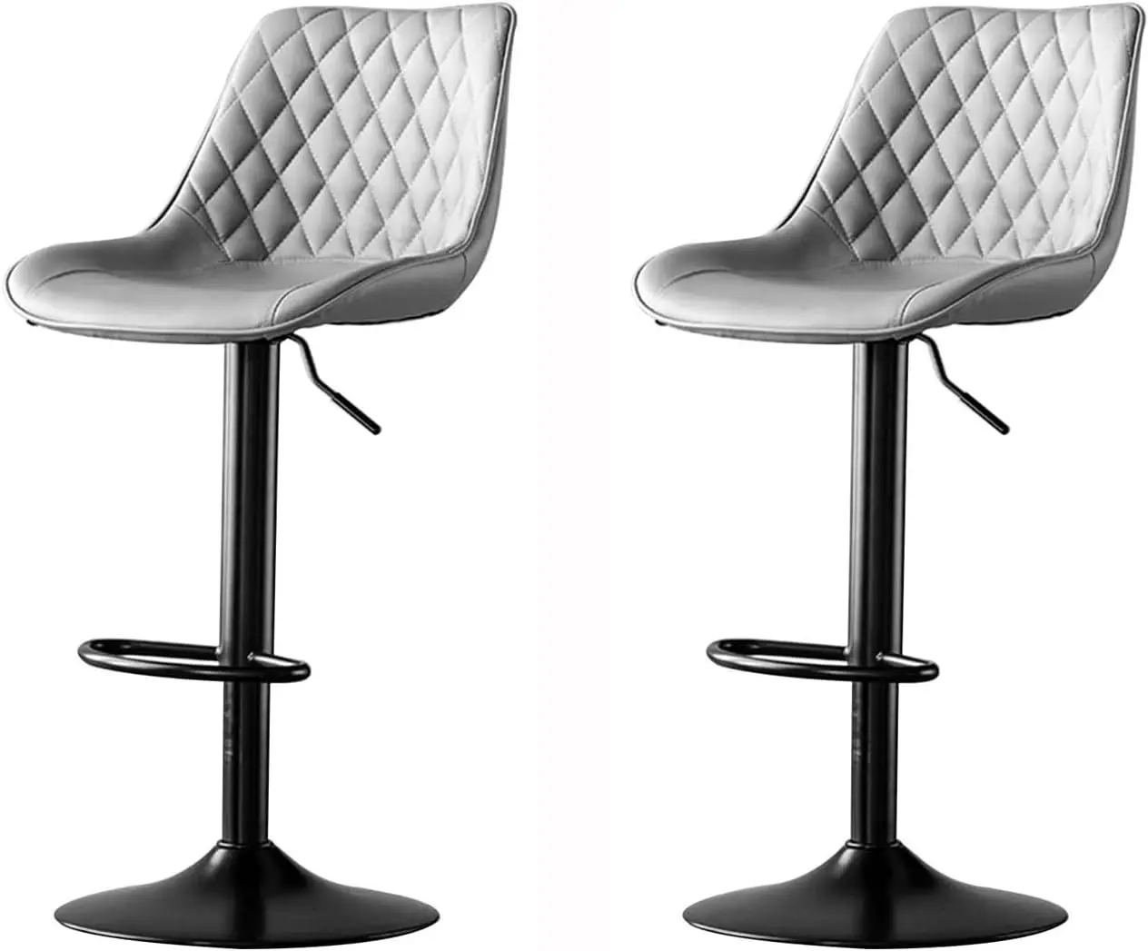 Modern Bar Chair Kitchen Breakfast Barstool Counter Armless Black Metal Base Pu Leather Yellow Bar Stool Chair