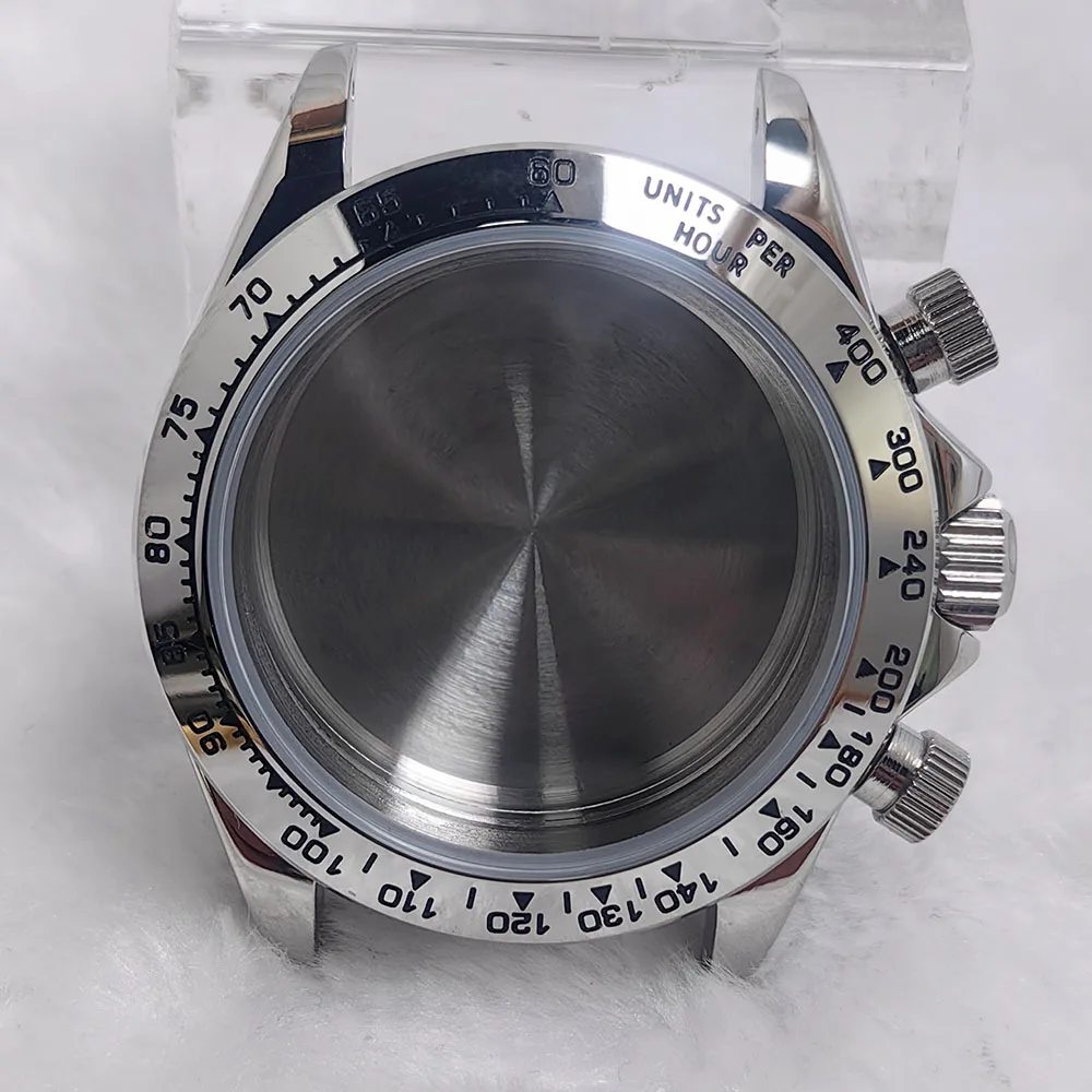 Мужские часы 39,3 мм, серебристый, золотой корпус из нержавеющей стали для часов с механизмом VK63, аксессуары для часов с ремешком 20 мм