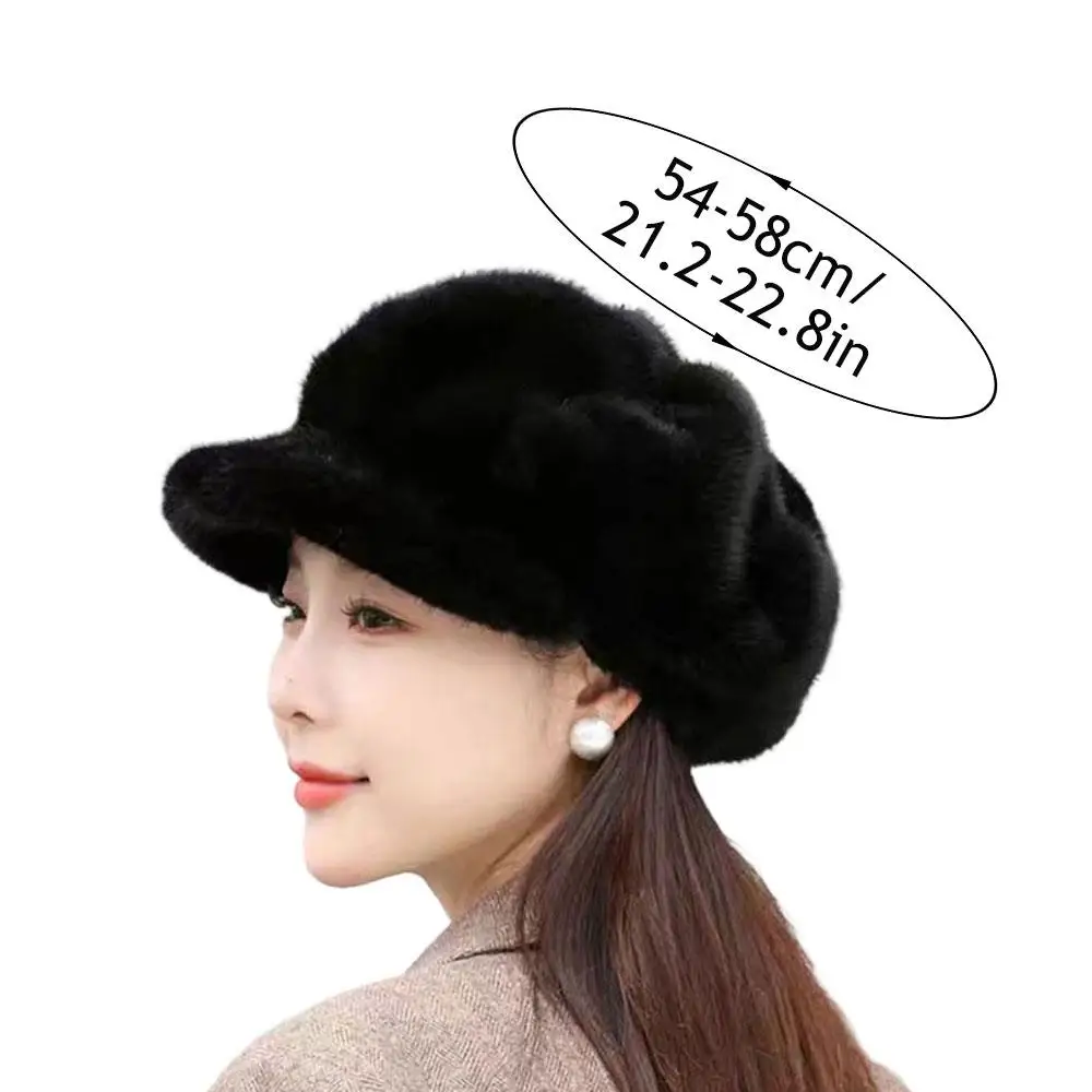 قبعات الشتاء الباردة واقية لينة أفخم القبعات رقيق سحابة على شكل قبعة في الهواء الطلق قبعات سميكة يندبروف عناصر ديكور الموضة قبعة مثمنة