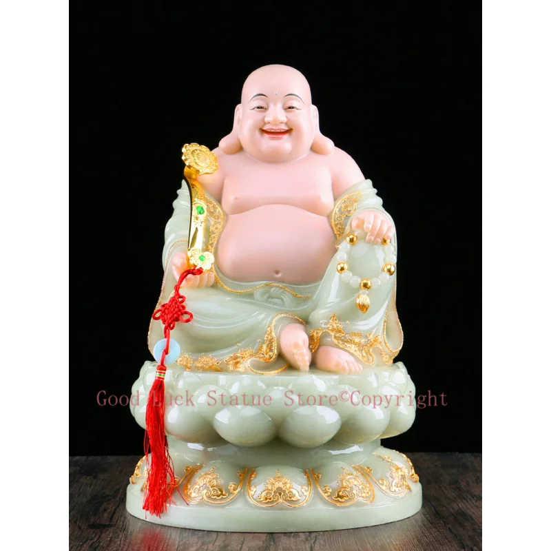 2025 NEW Southeast Asia high grade jade Maitreya God of wealth Mammon buddha statue Recruit wealth thriving business Good luck