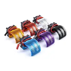 Hsp 1:16 Heat Sink With Cooling Fan Aluminum Alloy Heat Sink Compatible For 380 Electric Motor Rc Car Parts