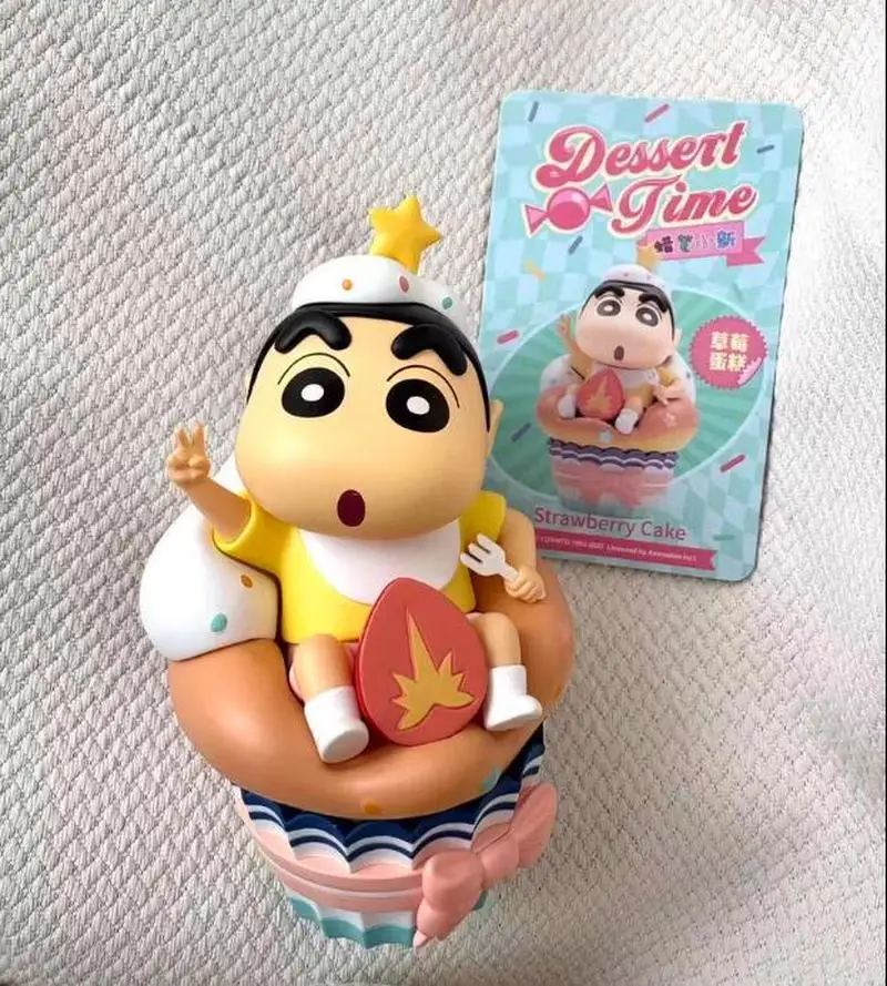 لطيف تلوين شين تشان القلب الوقت سلسلة صندوق أعمى بولي كلوريد الفينيل نموذج الصبي لعبة جمع سطح المكتب زخرفة تمثال عيد الميلاد هدية عيد ميلاد #6