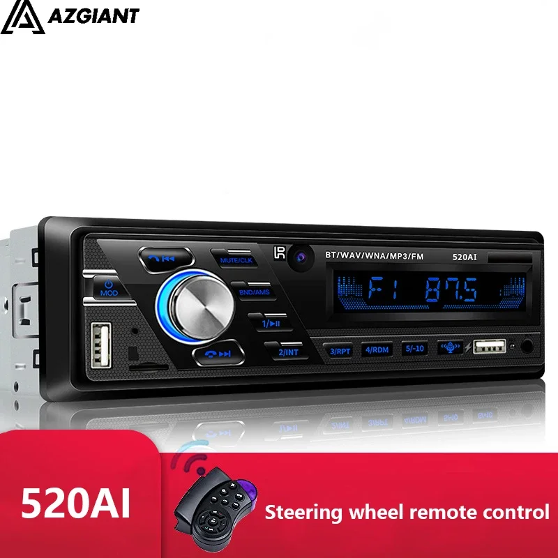Azgiant-カーステレオラジオ,bluetooth,12v/24v,オーディオプレーヤー