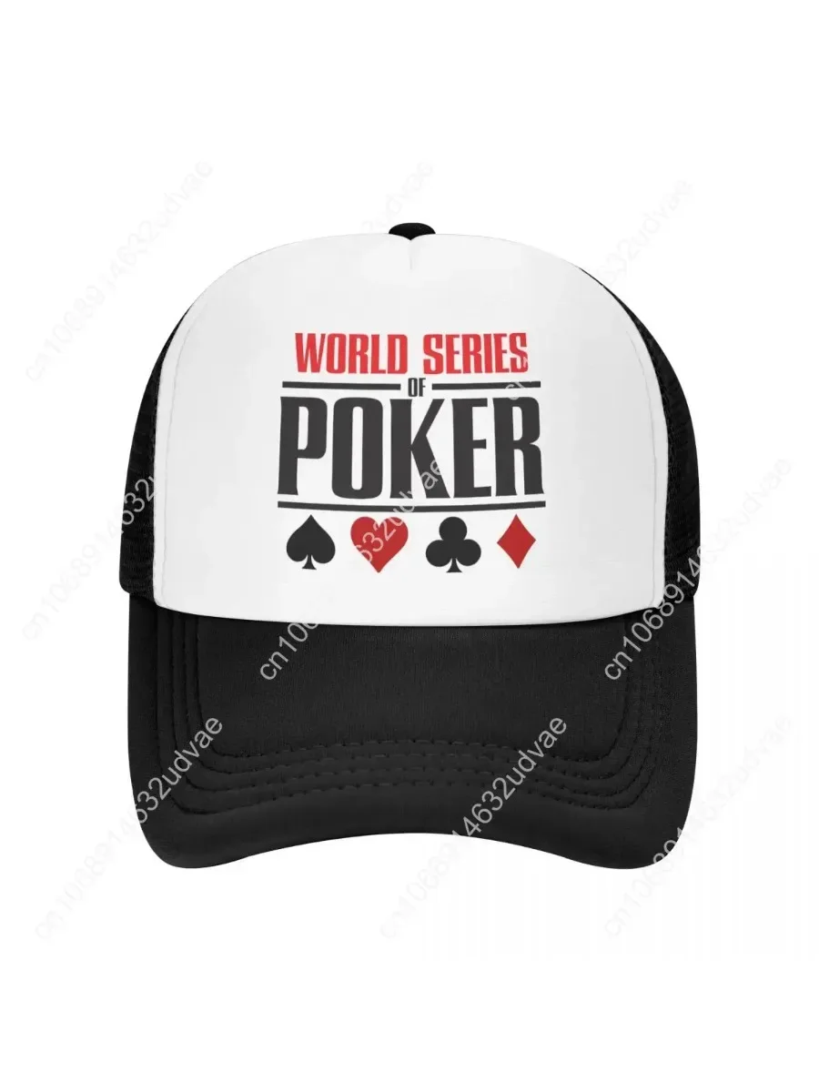 Gorra de camionero clásica de la serie mundial de póker para hombres y mujeres, gorra de béisbol ajustable personalizada para juegos de cartas para adultos, gorras Snapback de Hip Hop