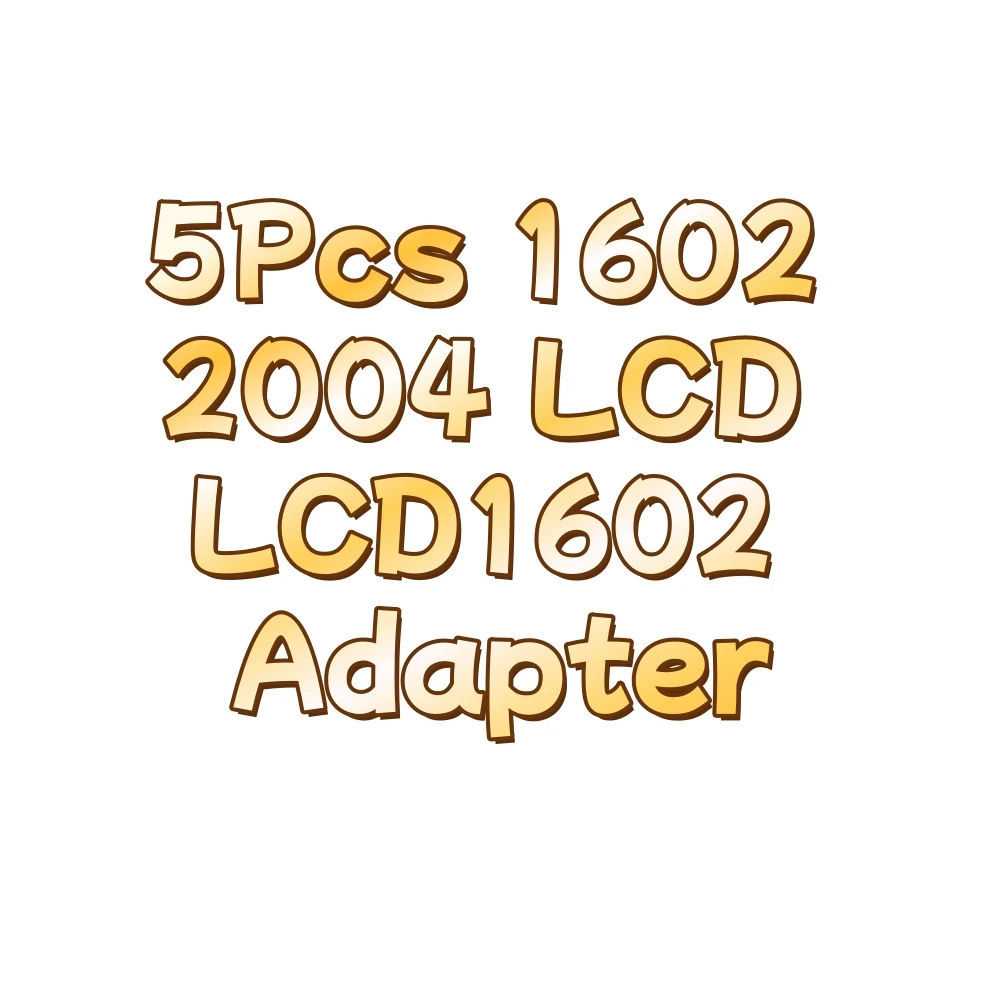 5pcs IIC I2C 인터페이스 보드 포트 1602 2004 LCD LCD1602 어댑터 플레이트 LCD 어댑터 변환기 모듈 PCF8574 DC 3-6V