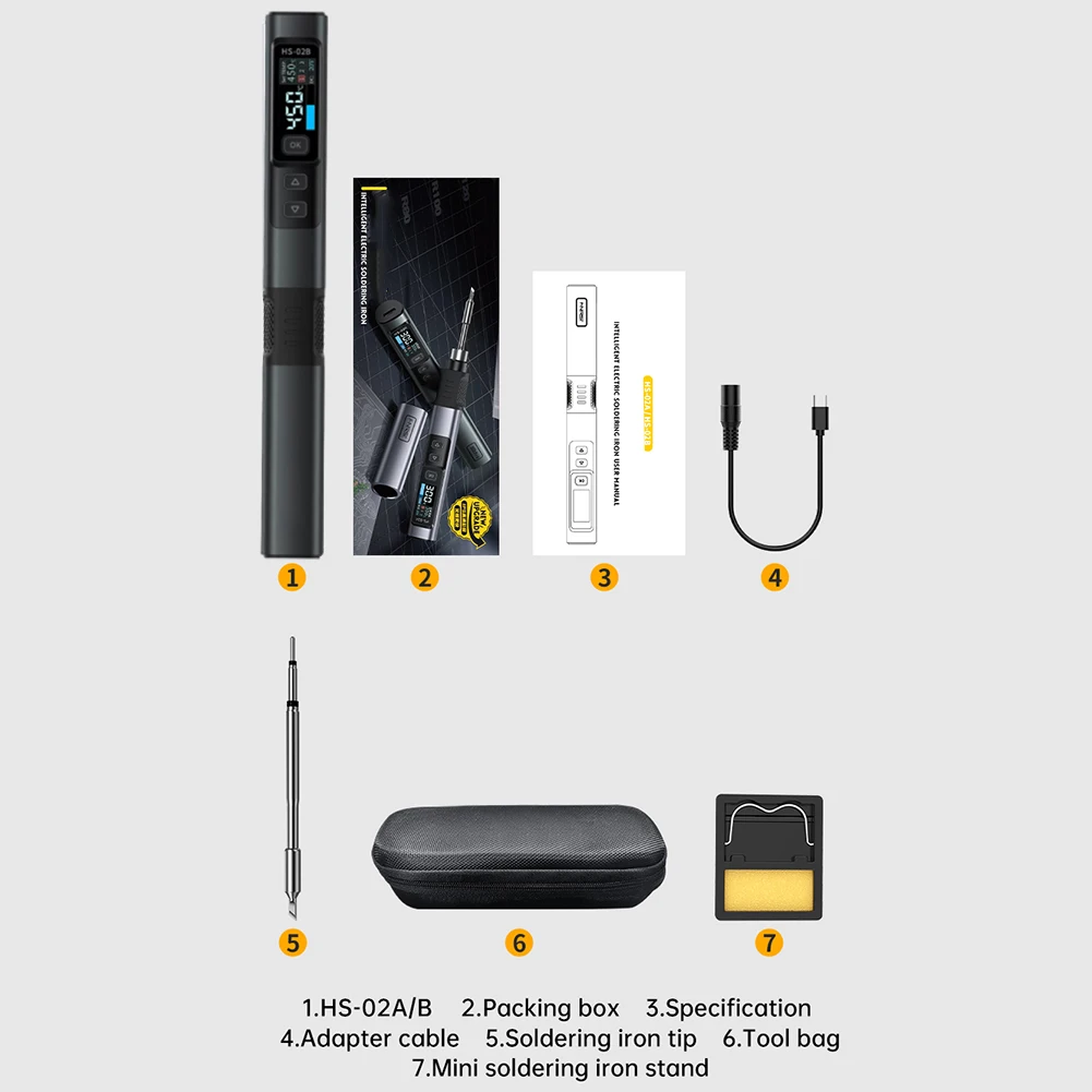 Constant Temperature Kits HS 02B Set Constant Temperature Kits Smart Electric Soldering Iron HS 02B Internal Heat