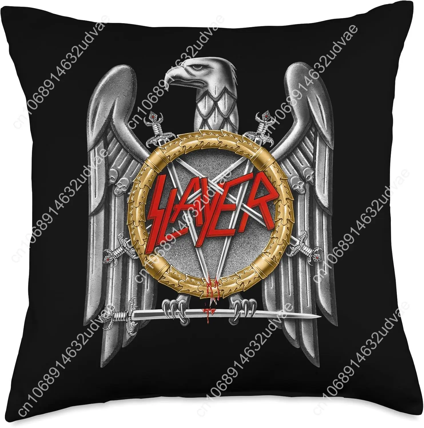 

Slayer - Silver Eagle Throw Pillow