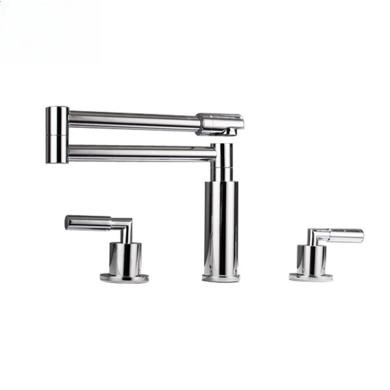 

Foreign trade, basin, faucet, hot and cold, all copper, telescopic, folding