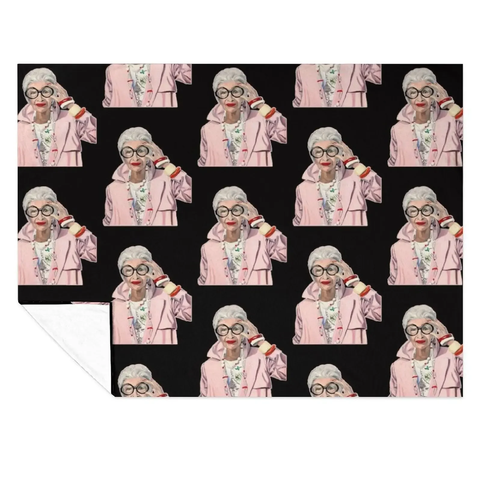 

iris-apfel-iris-apfel Throw Blanket Thermals For Travel Luxury Throw Furrys Travel Blankets