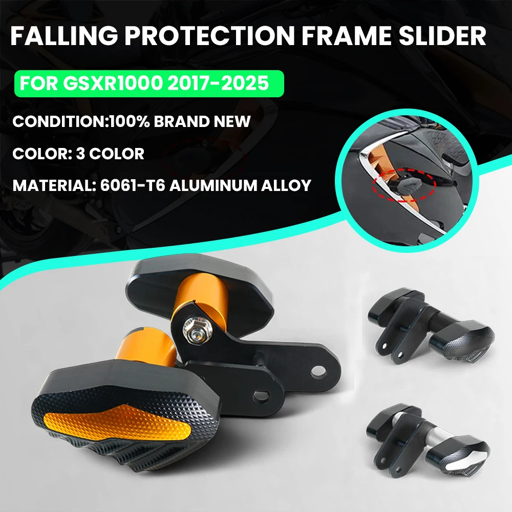

For SUZUKI GSXR1000 2017-2025 Motorcycle Falling Protection Frame Slider Fairing Guard Crash Protector