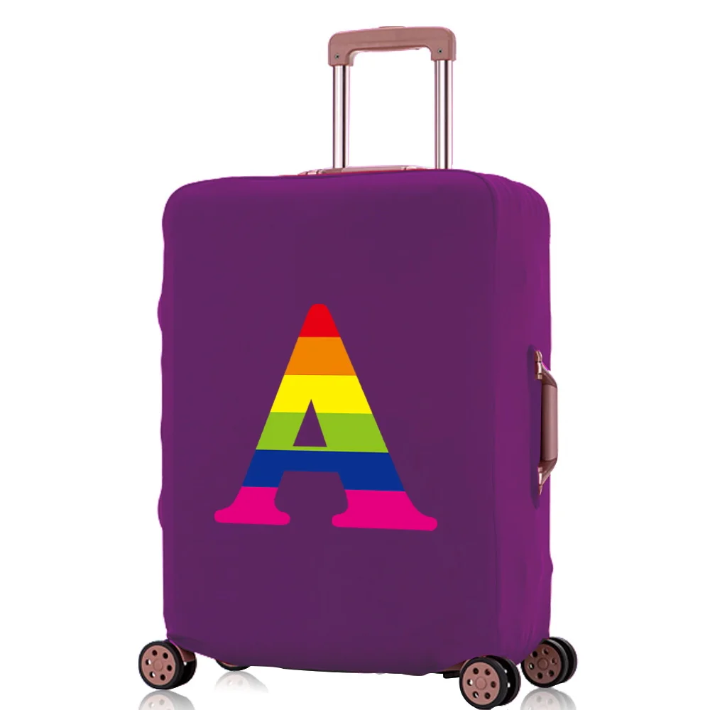 Accesorios de viaje Fundas de equipaje Protector de cubierta de maleta de viaje Reutilizable Lavable Serie de patrones impresos de arco iris de 18-32 pulgadas