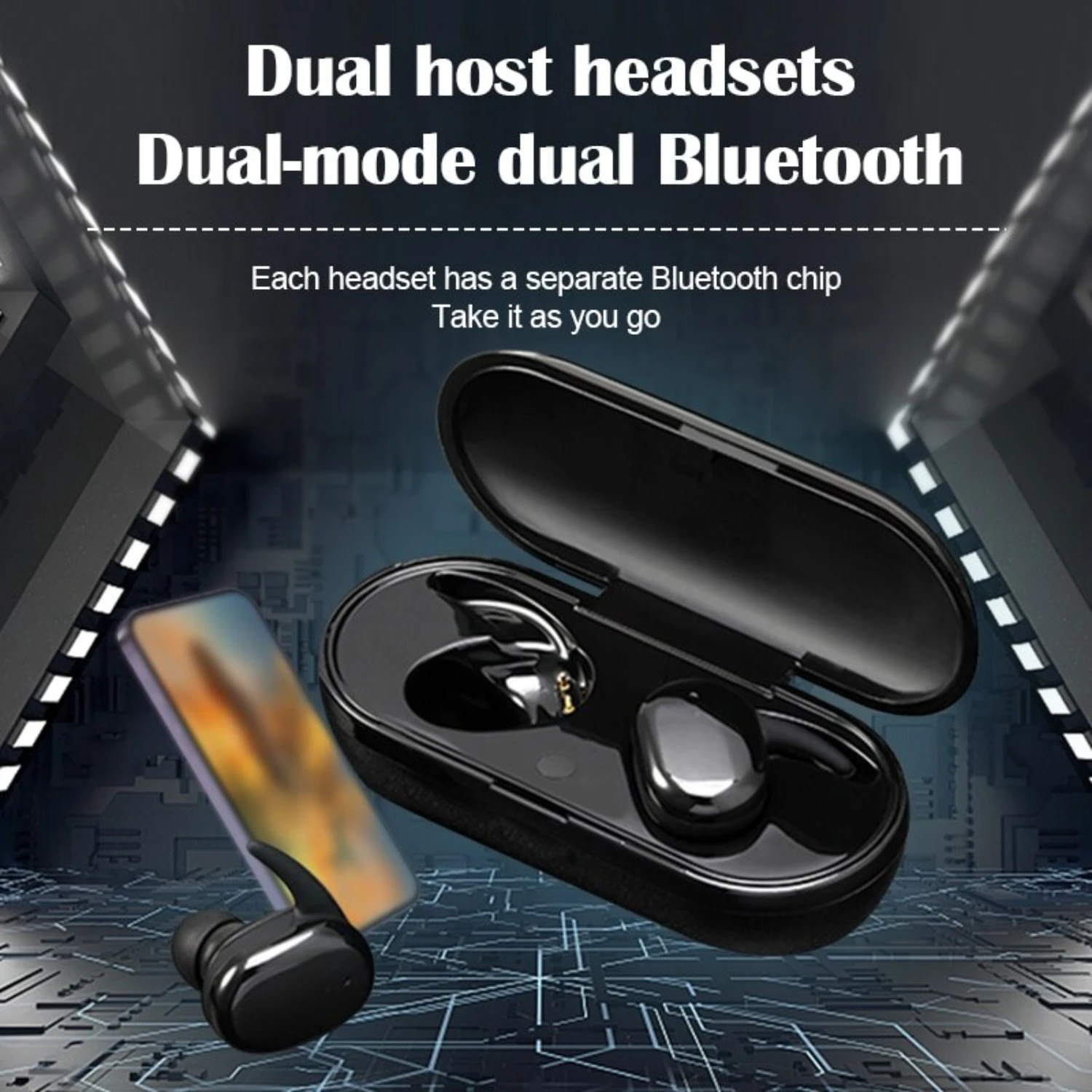 Tws Bluetooth Headset Wireless 5.0 In Ear Mini Headphones Earbuds  Y30 Headphones Sports Esports Gaming High Sound Quality