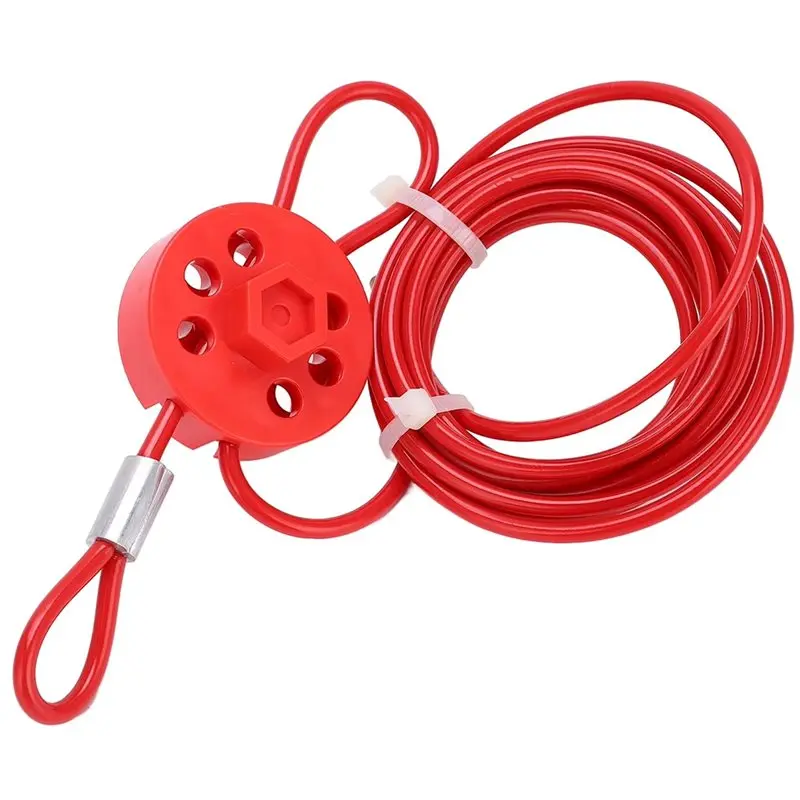 IALJ-Wheel-Operated Cable Lock Cable Lock Stainless Steel Lockable Handle Lockout Tagout Tool For Cable And Valve Safety Protect