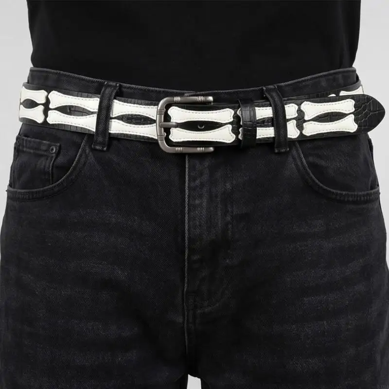 Stylish Unisex Waistband With Bone Perfect For Casual Or Party Outfits 6XDA