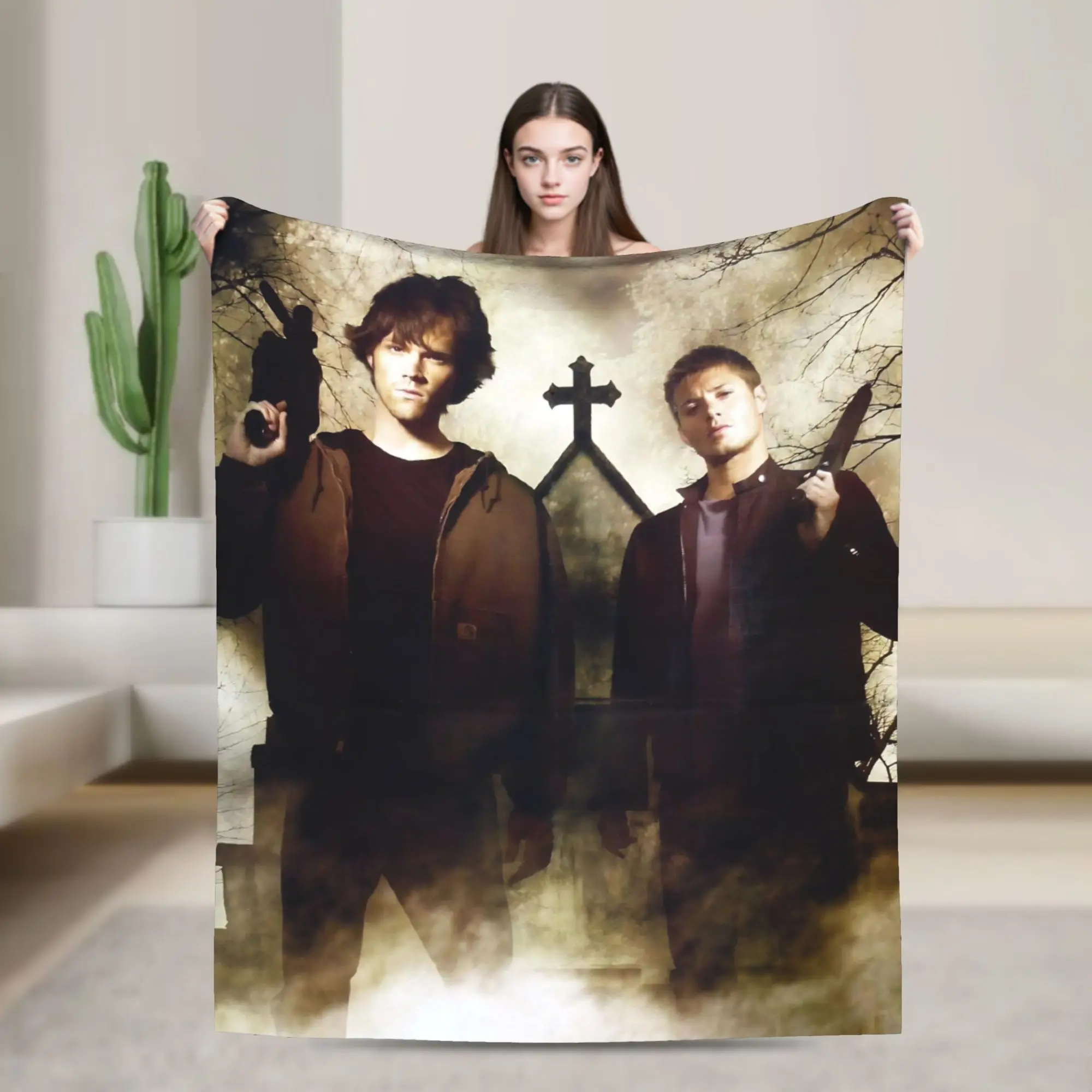 

Вязаные одеяла в стиле ретро, телешоу «Сверхъестественное», фланелевые одеяла, летние персонализированные мягкие теплые постельное белье с кондиционером,