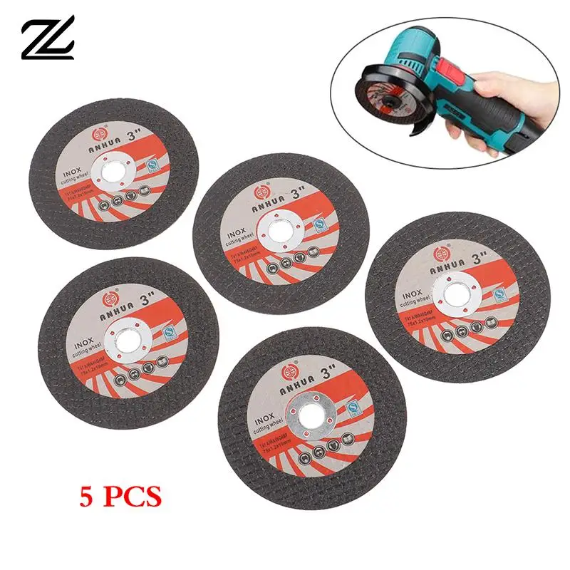 

5pcs 3inch 75*1.2*10 Hole Mini Cutting Disc Circular Resin Grinding Wheel Sanding Disc 75mm For Angle Grinder Steel Stone