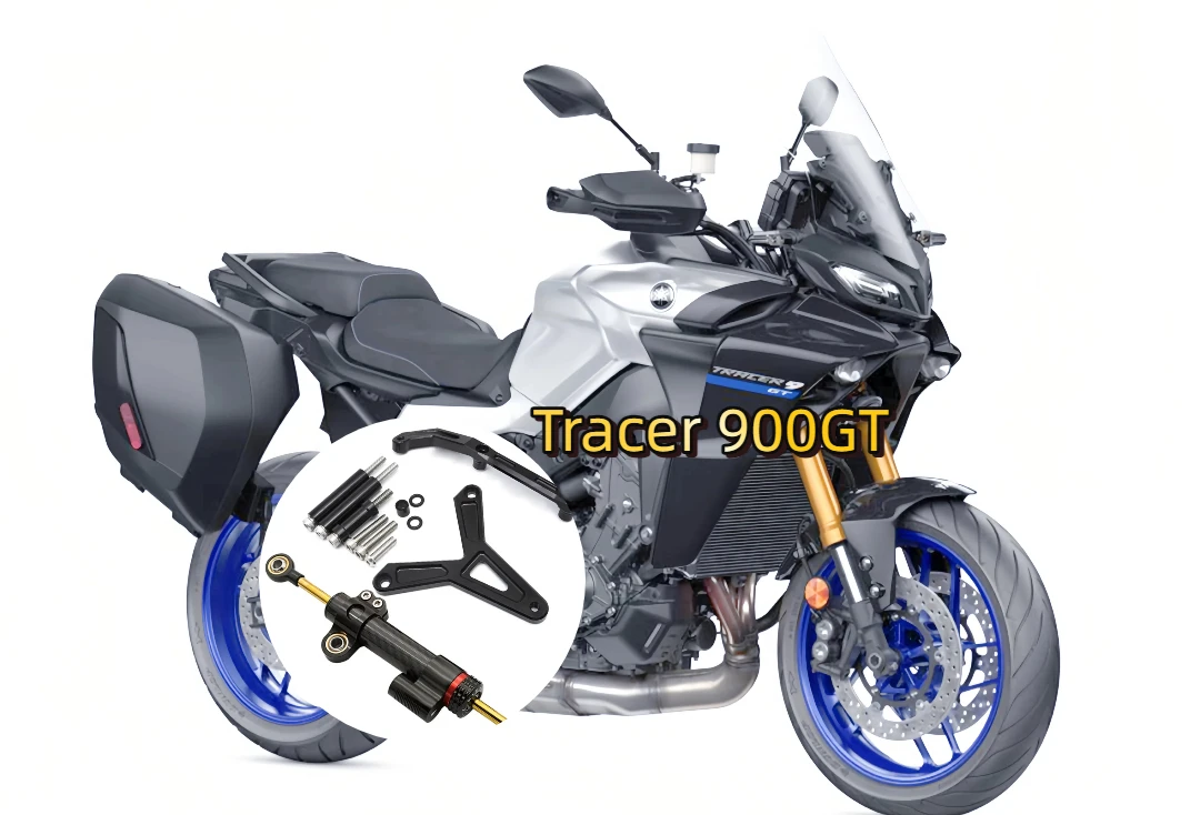

Voor YAMAHA Tracer 900 GT 2021-2023 Carbon Motorfiets Stuurdemper CNC Aluminium Stabilisator Beugel Montage Ondersteuning Kit do