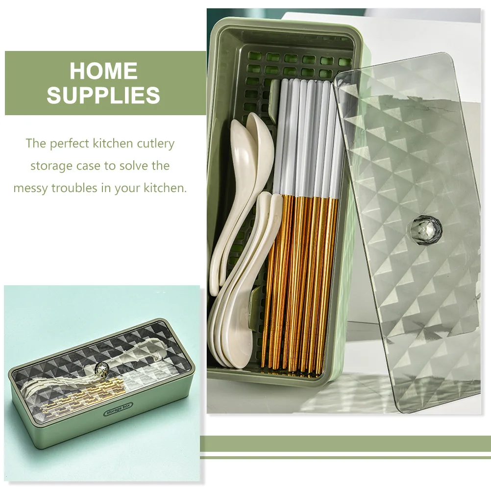 

Compact Cutlery Storage Holder Kitchen Utensil Organizer Tableware Storage Box Countertop Utensil Case Household Cutlery