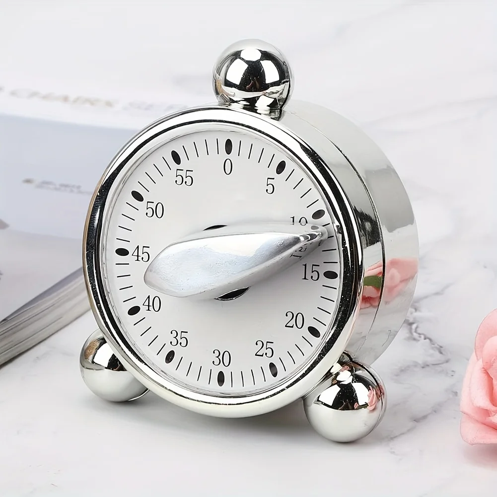 Visible Mechanical Timer, 60-Minute Countdown Clock, Time Manager for Kitchen Baking and Classroom Use – No Power Required