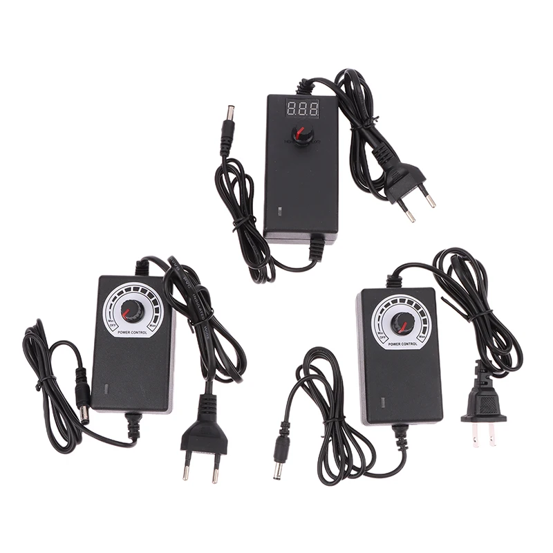 Adjustable 3V 9V 12V 24V 1A 2A Universal AC/DC Adapter Display Screen Voltage Regulated Power Supply Adatpor