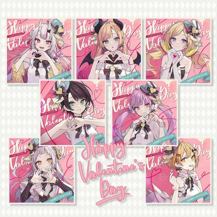 Anime Hololive Vtuber Murasaki Shion Yuzuki Choco Cosplay postcard collection card badge Christmas birthday gift