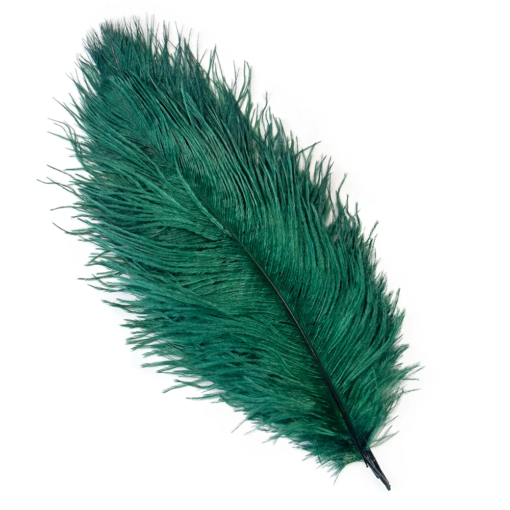 15-60CM 10pcs Ostrich Feathers Bulk for Crafts Wedding Party Home Table Centerpiece Decoration Carnival Ostrich Plume Dark Green