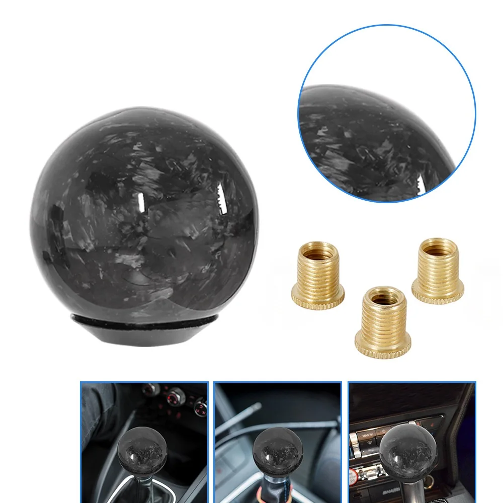 Universal Car New Gear Shift Knob Modification Irregular Forged Pattern Carbon Fiber Manual Transmission Shifter Head Lever