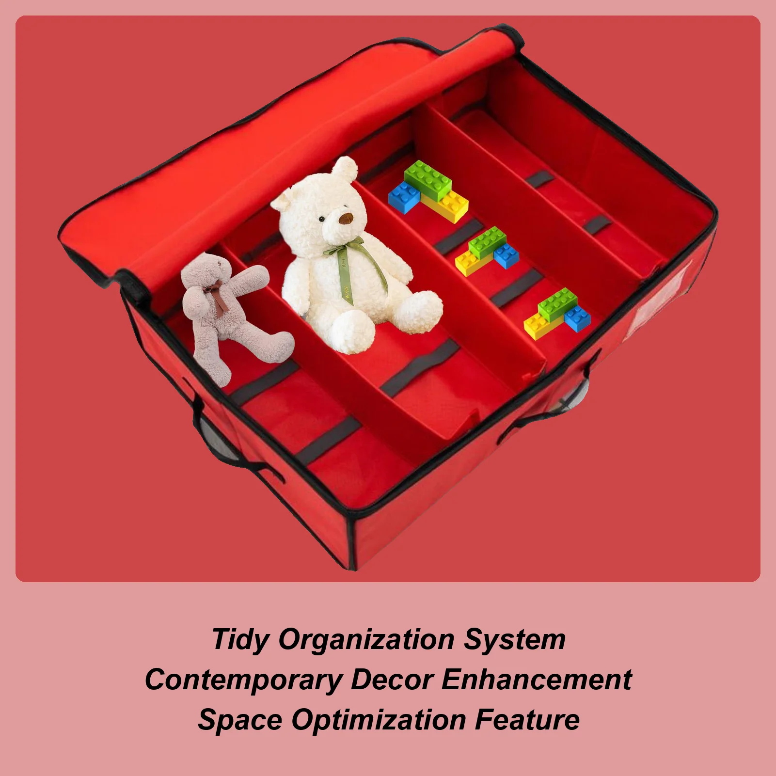 

Органайзер для хранения игрушек, 4 отделения, сумка для игрушек, детский органайзер для строительных блоков для школы, колледжа, игровой комнаты, спальни, дома