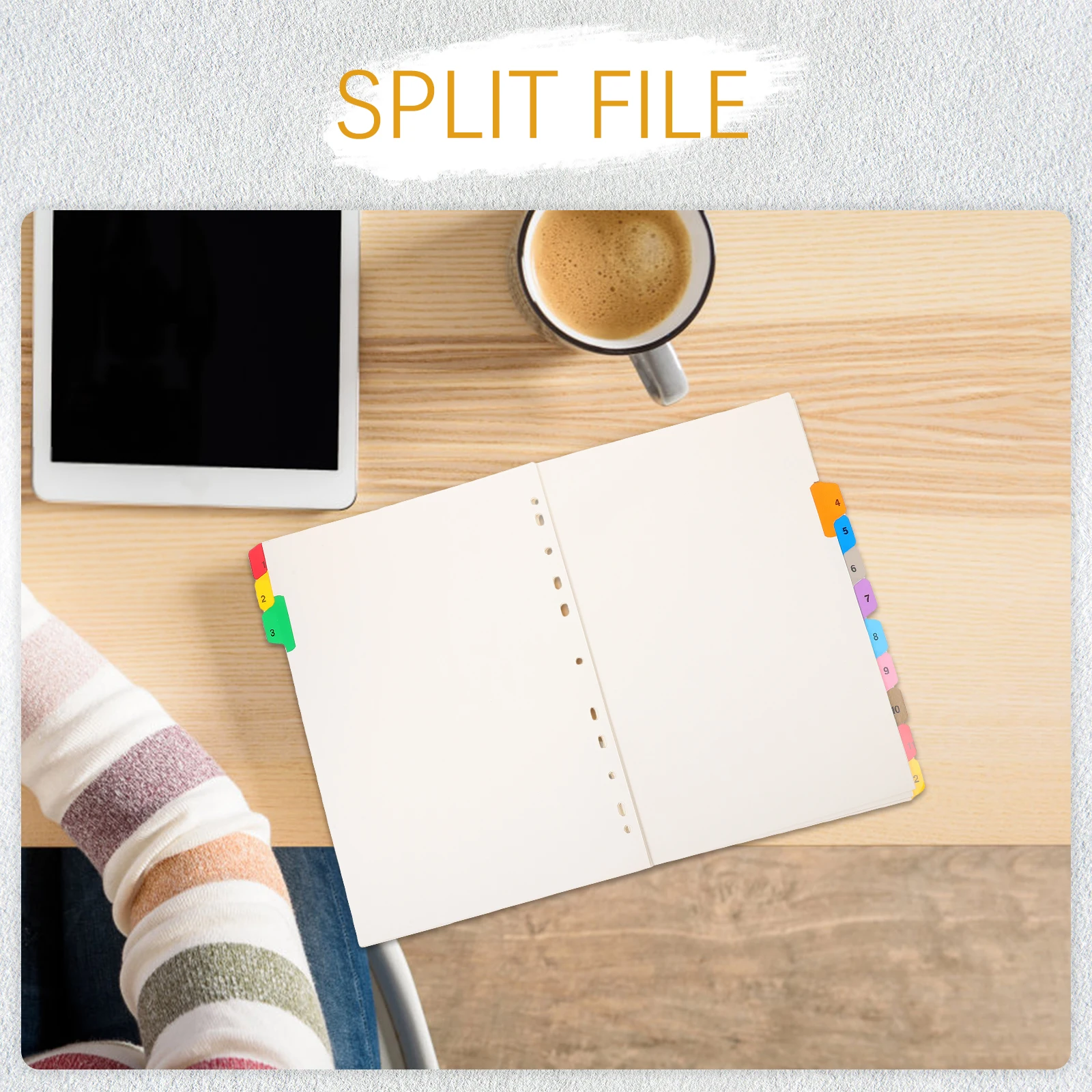

12 Sheets Binder Dividers Index Classify Tabs for Notebooks Reports Diaries Office Aesthetic Wide Dividers Organizer