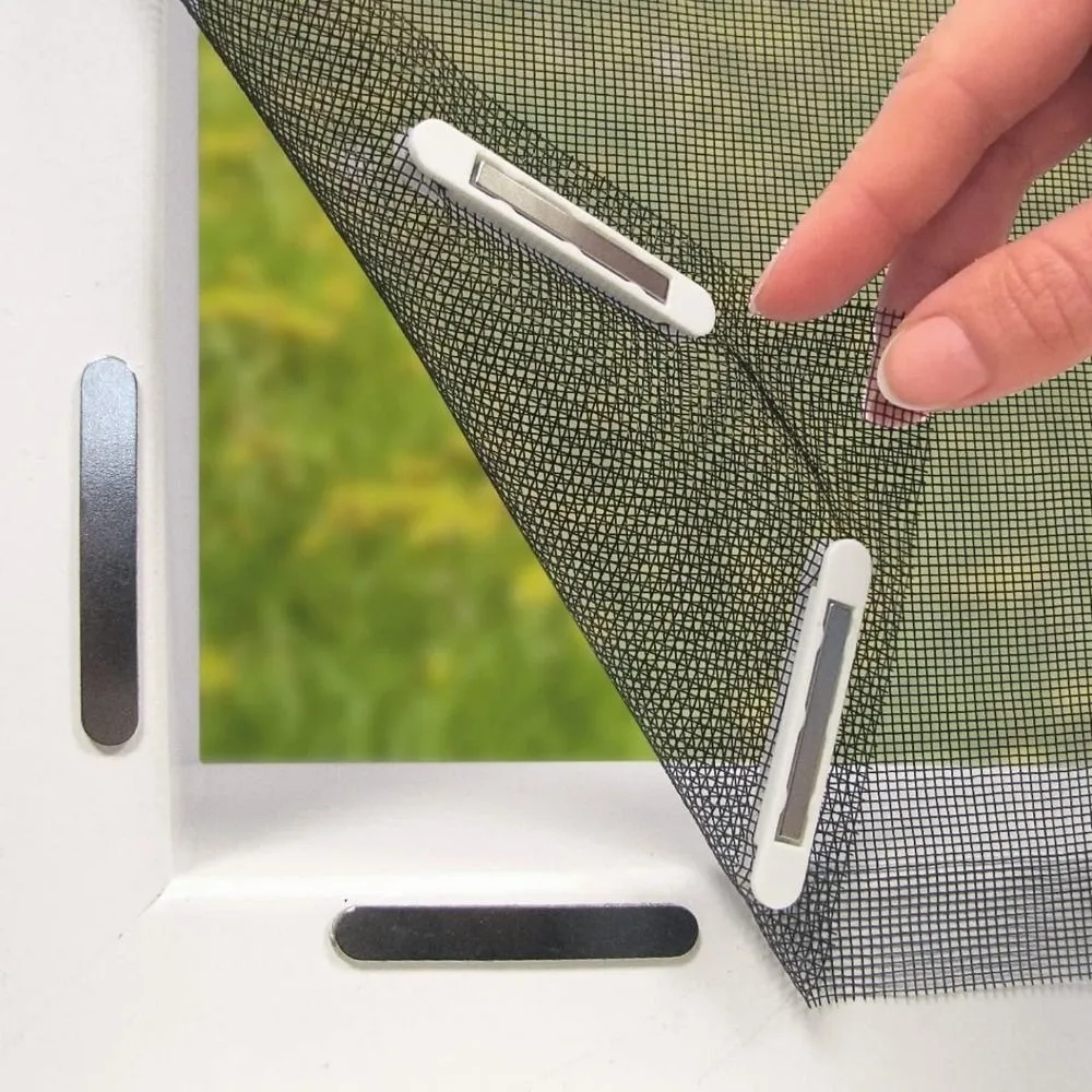 Insect Proof Magnetic Window Screen with Innovative Magnetic Fastening Adjustable Size Window Flyscreen Breathable