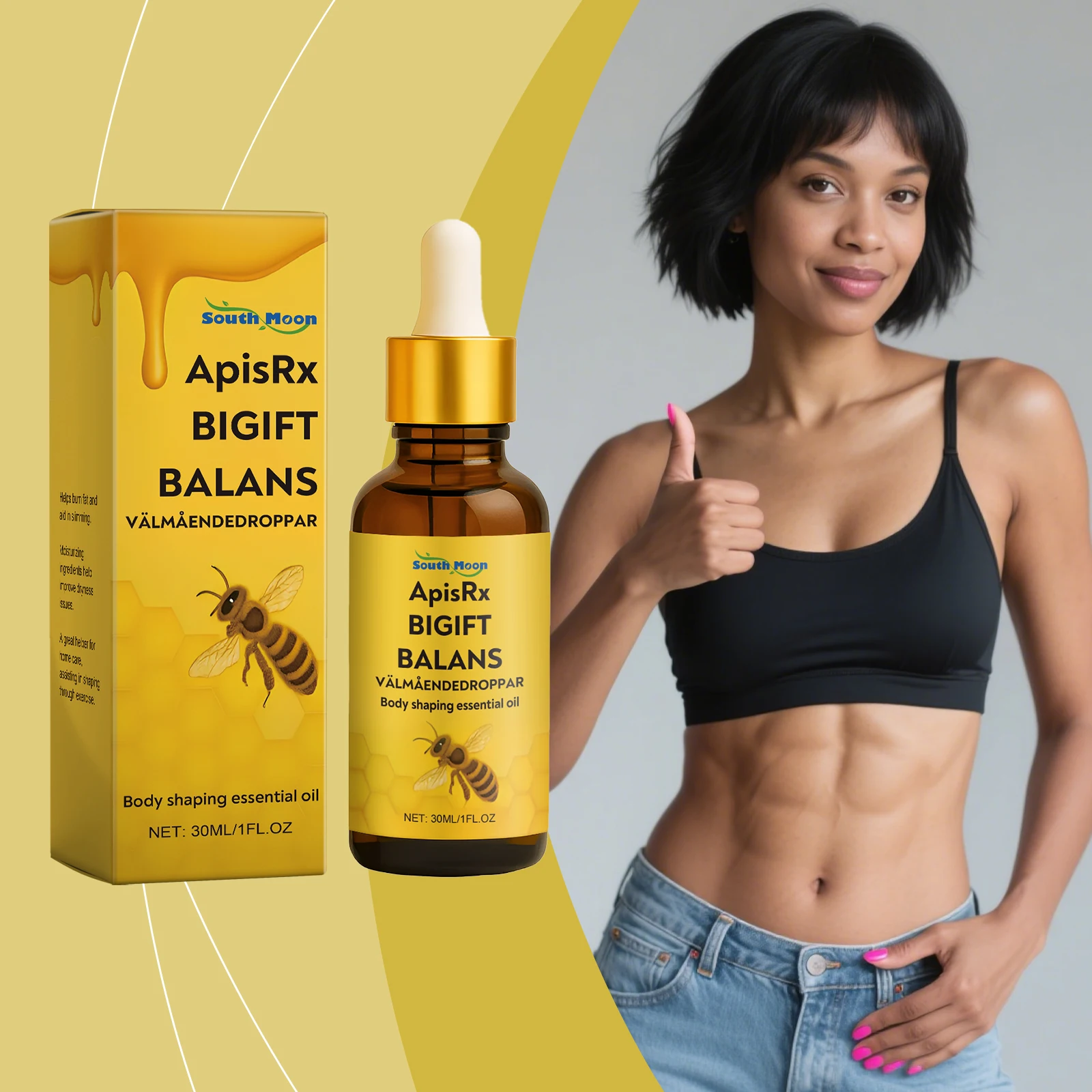 Bee Venom Body Firming Essential Oil Muscle Anti Cellulite Fat Burning Weight Loss Leg Shaping Belly Slim-ming Oils