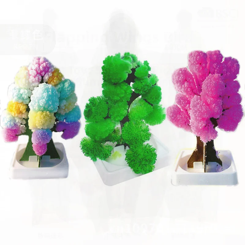 مجموعة نمو زهر شجرة الورق DIY لعبة تعليمية سحرية لعيد الميلاد للأطفال مجموعة تجارب ثلاثة في واحد كريستالية #2