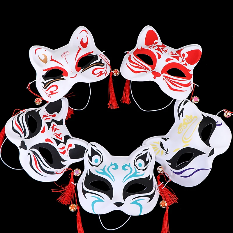1pc Anime Fuchs Masken PVC halbes Gesicht Katze Maske Maskerade Festival Party Cosplay Requisiten – Detail 11