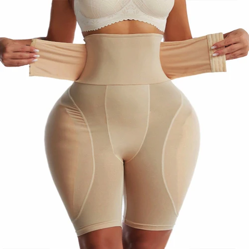 Imagen 1 del producto Ropa interior moldeadora de cadera para mujer, ropa interior con almohadilla para glúteos falso, moldeador de cuerpo de cintura alta, bragas acolchadas, pantalones cortos levantadores de glúteos
