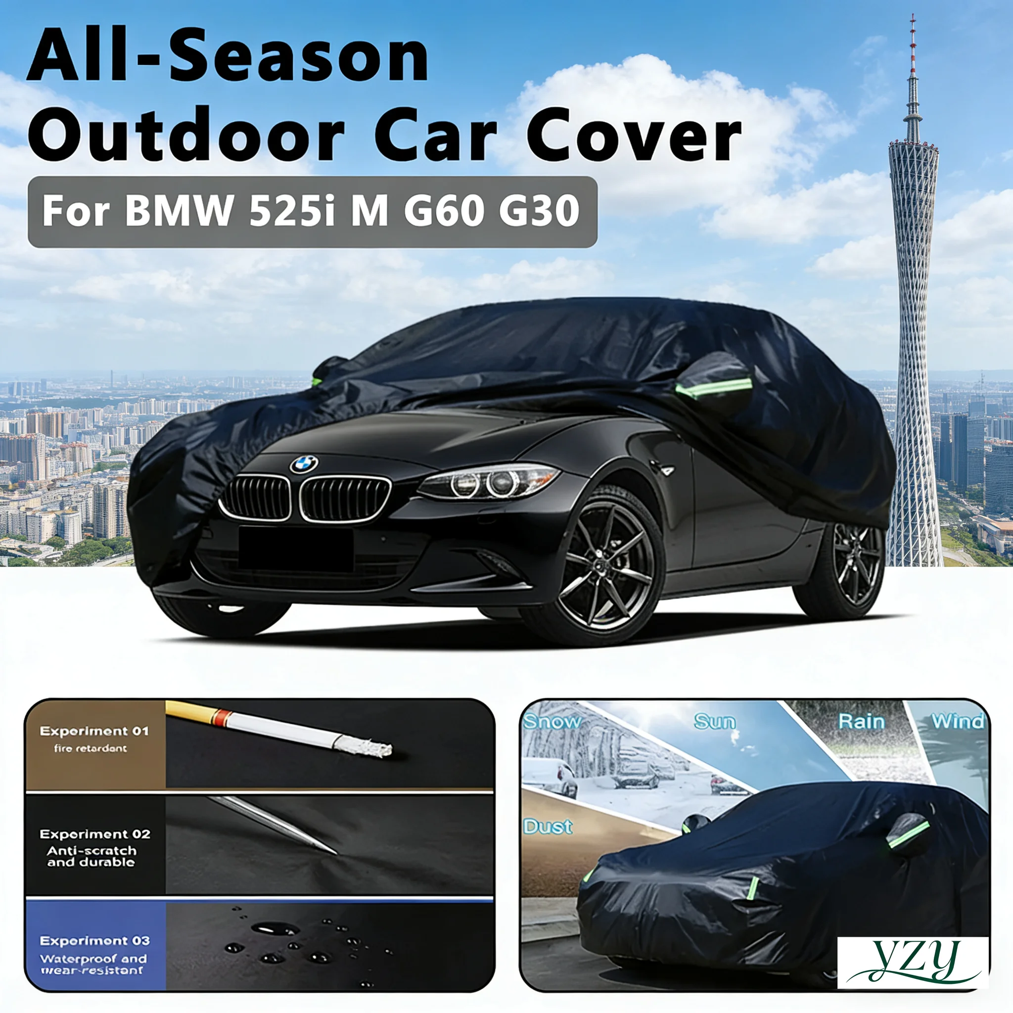 

For BMW 525i M G30 G60 Outdoor Protection Full Car Covers Snow Cover Sunshade Waterproof Dustproof Exterior car covers