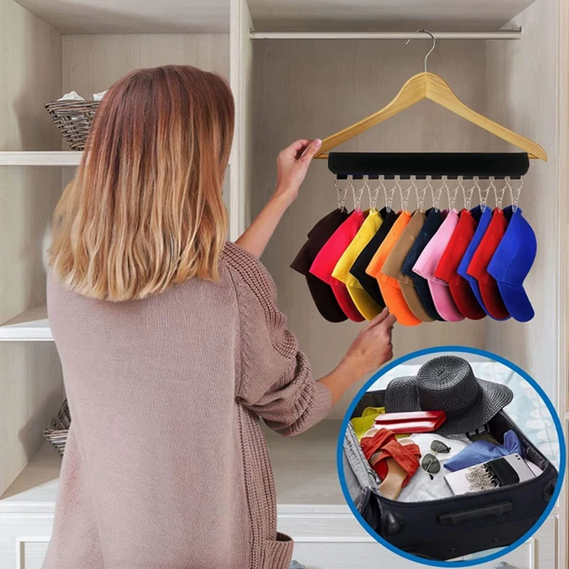 4Piece Hat Organizer Closet Storage Expert, Hat Racks For Hanger - Baseball Cap Rack