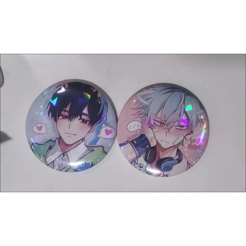 Anime Button Brooch Pins Shy Couple Alien Stage Ivan Till Cartoon Badge for Backpack Jewelry Accessories Brooch Handmade Gifts