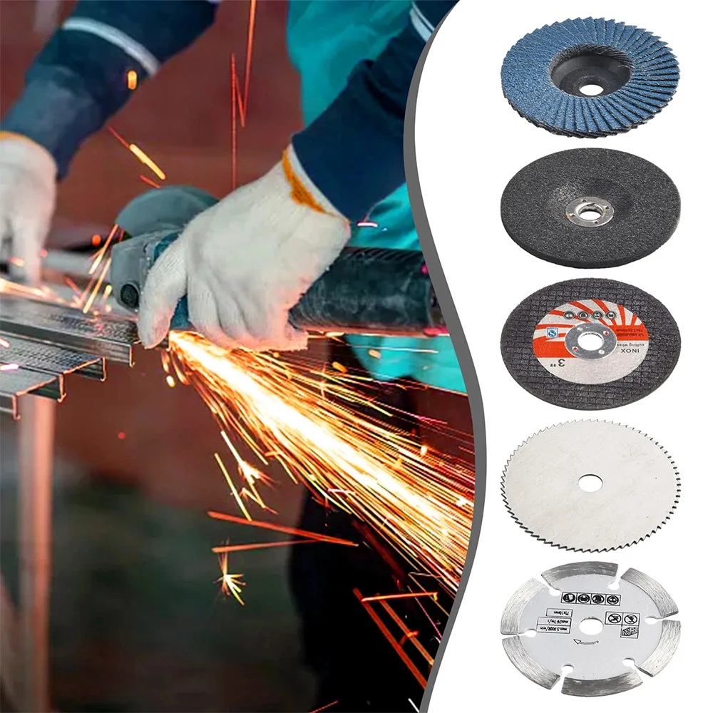 5pcs Cutting Disc 75mm Circular Saw Blade Grinding Wheel,For Grinding Iron Cutting Home Improvement Angle Grinder Attachment