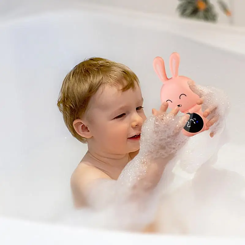 Jouet de bain pour piscine, design d'animaux de dessin animé, thermomètres à eau, affichage numérique de la température du bain, thermomètres pour bébé