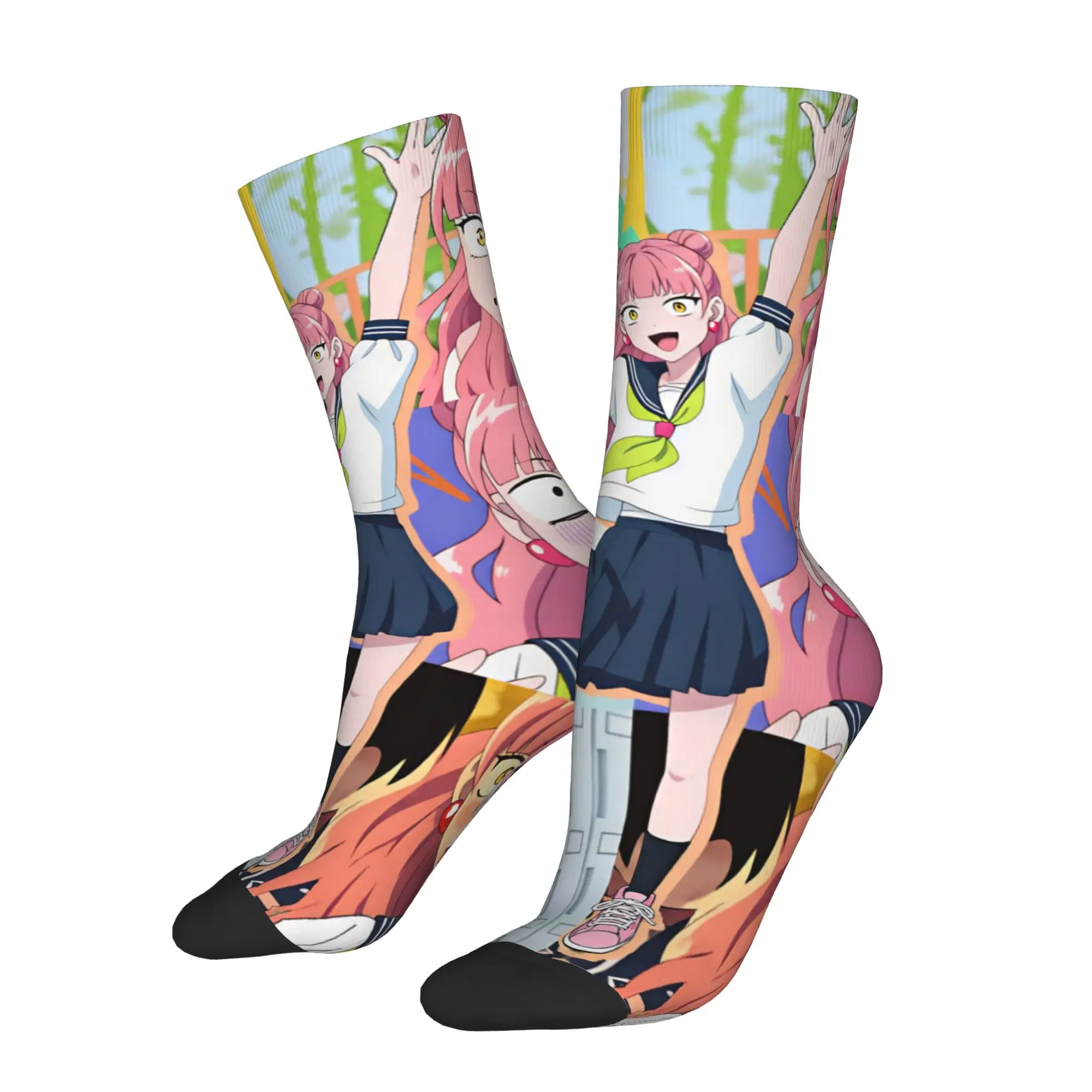 Novelty Men's Manga M-Miyu S-Suzuki Dress Socks Unisex Warm Comfortable 3D Printed Anime Crew Socks