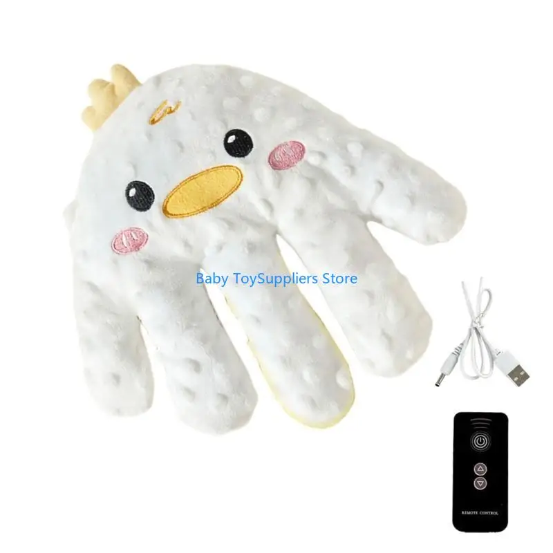 r1wf 수면 수면 수면 원격 제어 아기 진정 손바닥 손 장난감 3 모드 조절 가능