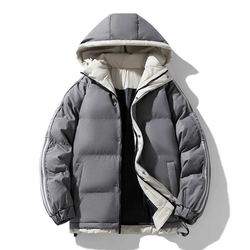 Men Winter Thickened Warm Parkas Hooded Windproof Warm Male Cotton Coats Fashion Casual Outdoor All-match Men Clothing Hot Sale