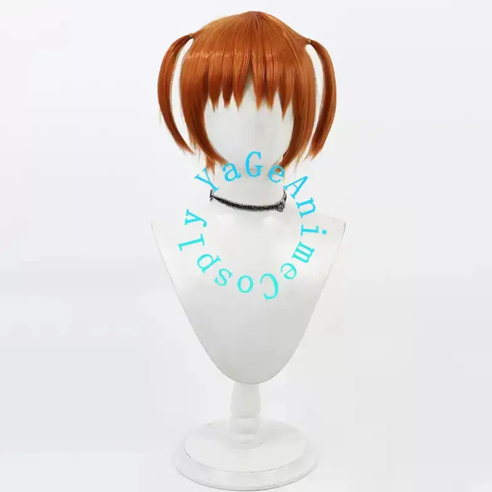 마법 소녀 리리컬 나노하 타카마치 나노하 코스프레 가발 애니메이션 게임 할로윈 카니발 파티 합성 내열성 머리카락